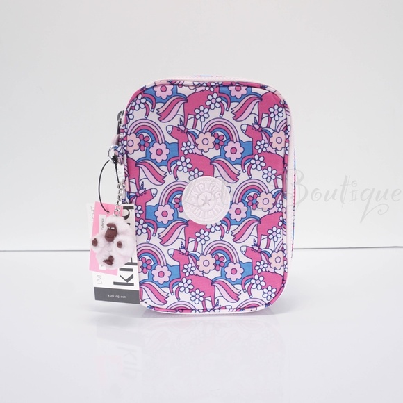 Kipling 100 Pens Case Pencil Accessory Box Polyester AC7252 Mystical Mane Multi - Picture 1 of 10